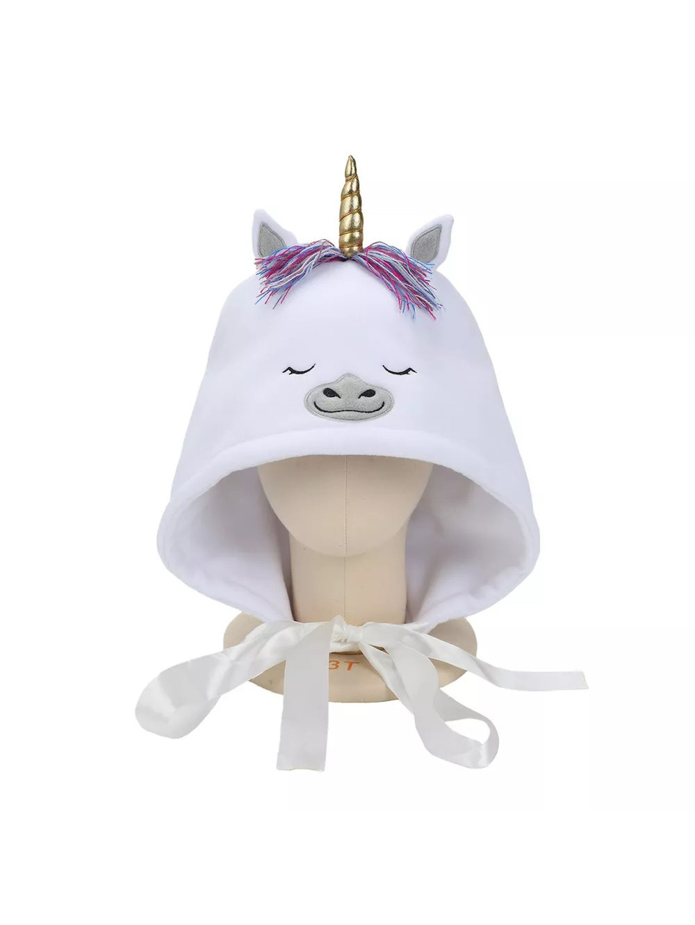 Bioworld 3D Unicorn Hood with Chin Ties Novelty Beanie
